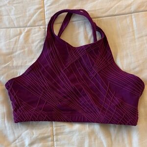 Onzie Flow Deep Purple Sports Bra Size Large